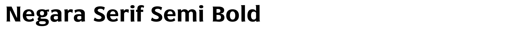 Negara Serif Semi Bold image