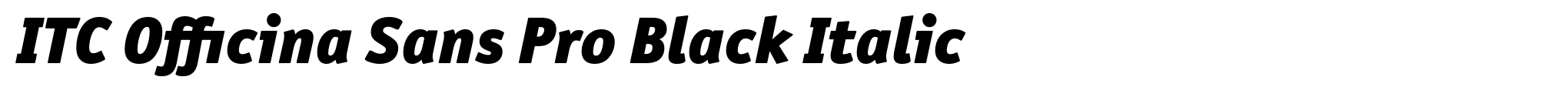 ITC Officina Sans Pro Black Italic image