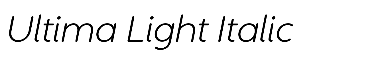 Ultima Light Italic