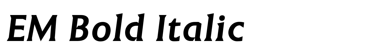 EM Bold Italic