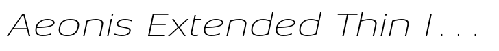 Aeonis Pro Extended Thin Italic