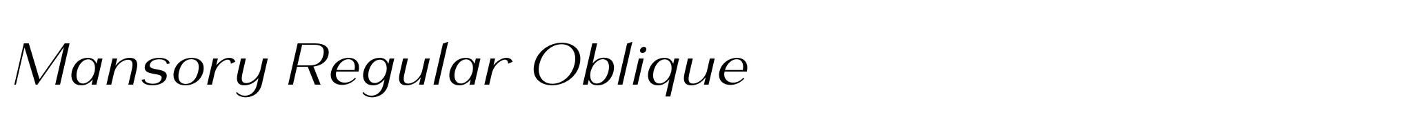 Mansory Regular Oblique image