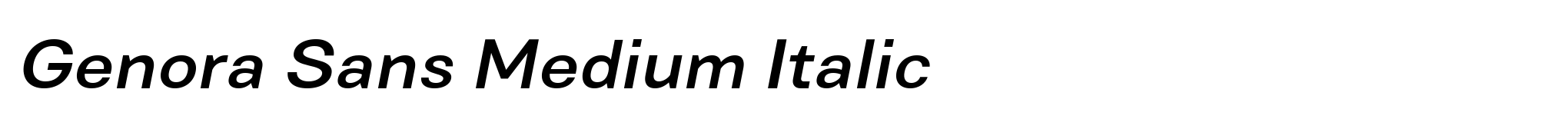 Genora Sans Medium Italic image