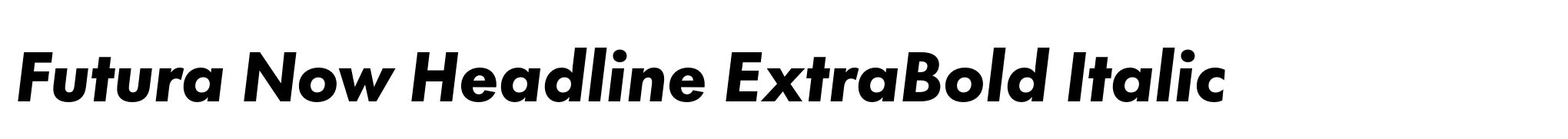 Futura Now Headline ExtraBold Italic image