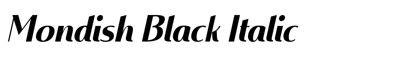 Mondish Black Italic
