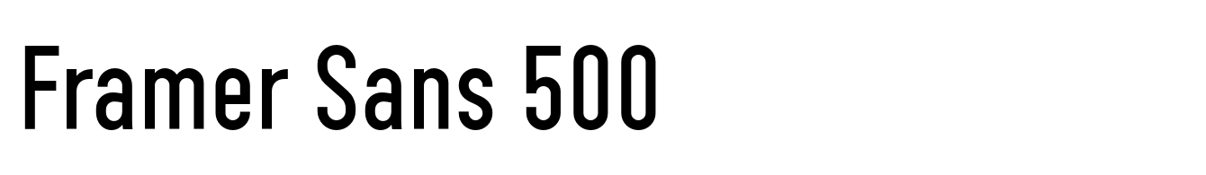 Framer Sans 500
