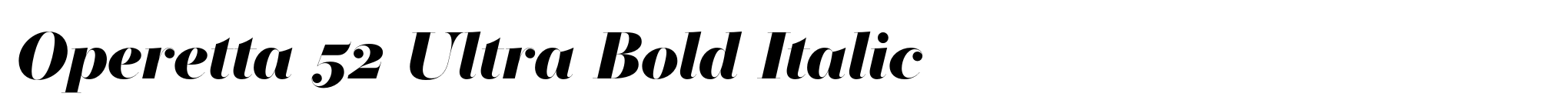 Operetta 52 Ultra Bold Italic image