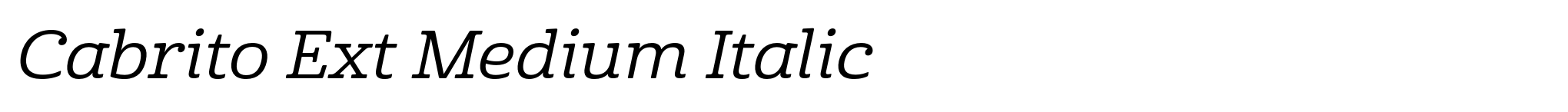 Cabrito Ext Medium Italic image