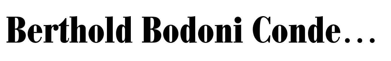 Berthold Bodoni Condensed Bold
