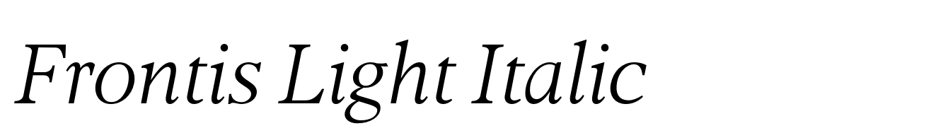 Frontis Light Italic