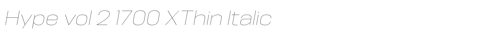 Hype vol 2 1700 XThin Italic image