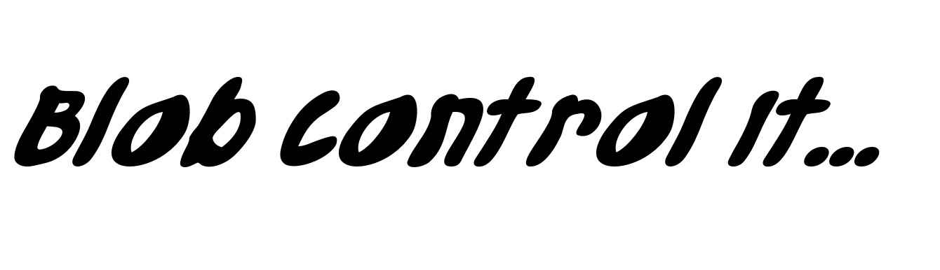 Blob Control Italic