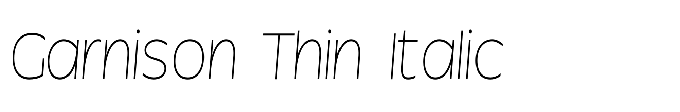 Garnison Thin Italic