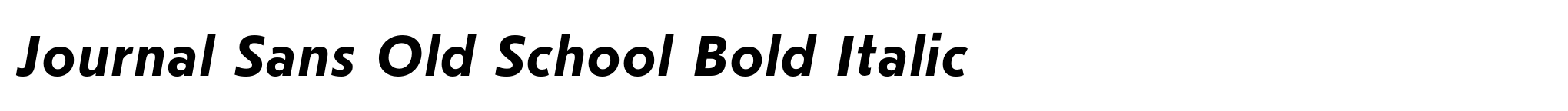 Journal Sans Old School Bold Italic image