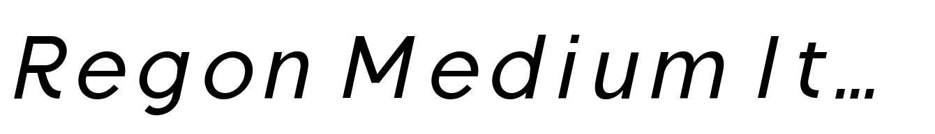 Regon Medium Italic