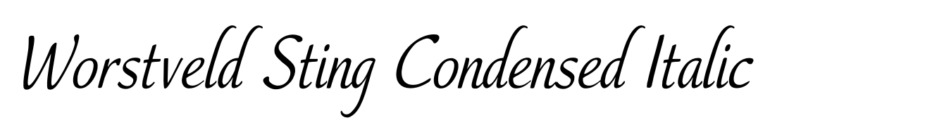 Worstveld Sting Condensed Italic