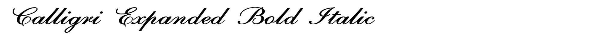 Calligri Expanded Bold Italic image