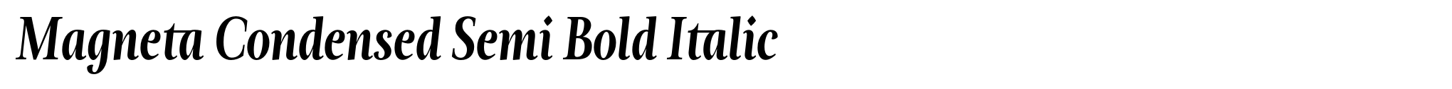 Magneta Condensed Semi Bold Italic image