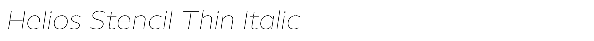 Helios Stencil Thin Italic image
