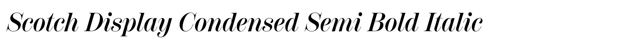 Scotch Display Condensed Semi Bold Italic image