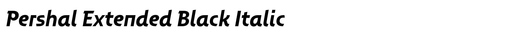Pershal Extended Black Italic image