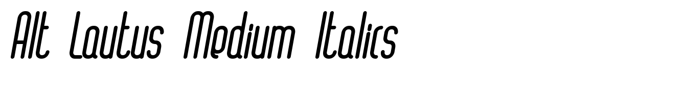 Alt Lautus Medium Italics