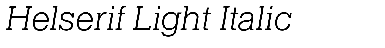 Helserif Light Italic