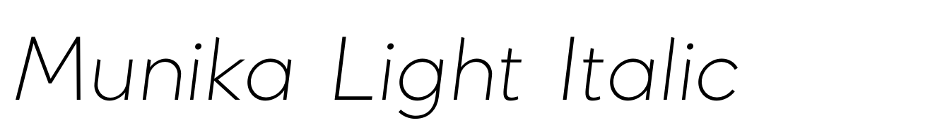 Munika Light Italic