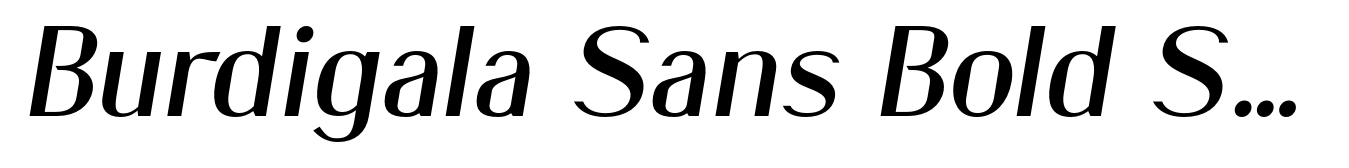 Burdigala Sans Bold Semi Expanded Italic