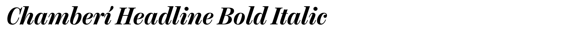 Chamberí Headline Bold Italic image