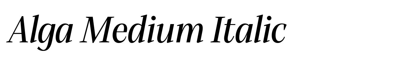 Alga Medium Italic