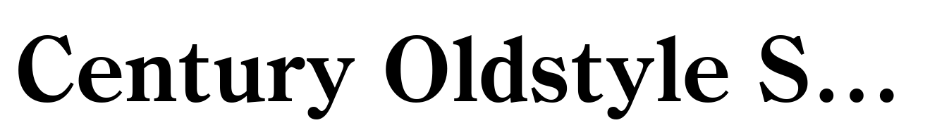 Century Oldstyle Std Bold
