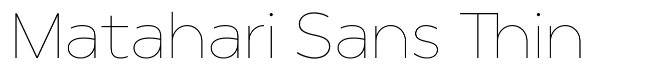 Matahari Sans Thin