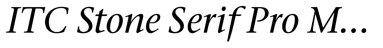 ITC Stone Serif Pro Medium Italic