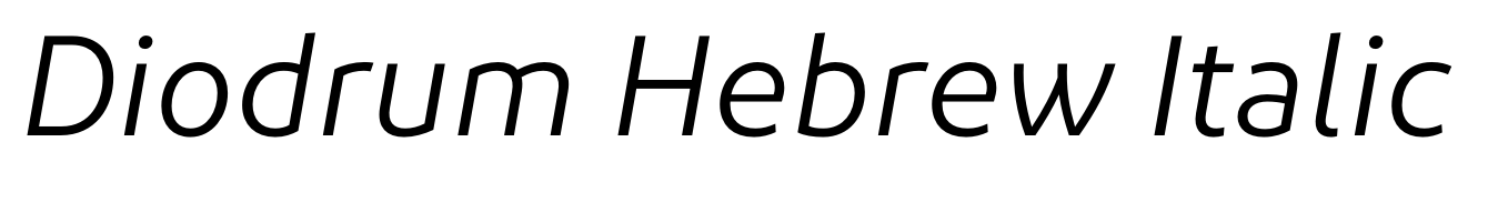 Diodrum Hebrew Italic