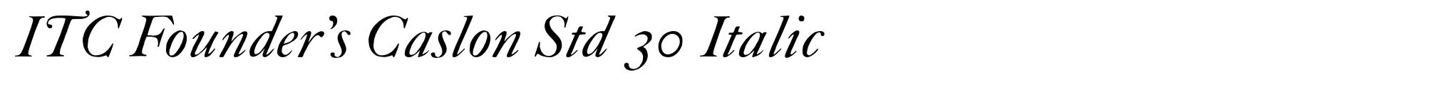 ITC Founder's Caslon Std 30 Italic image