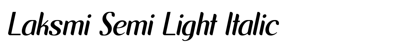 Laksmi Semi Light Italic