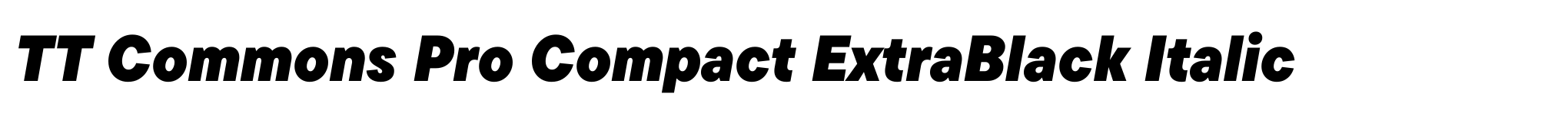 TT Commons Pro Compact ExtraBlack Italic image