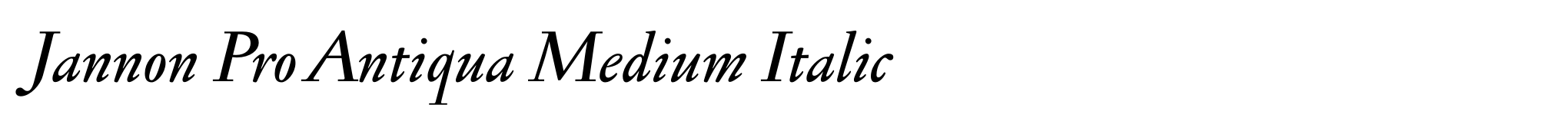 Jannon Pro Antiqua Medium Italic image
