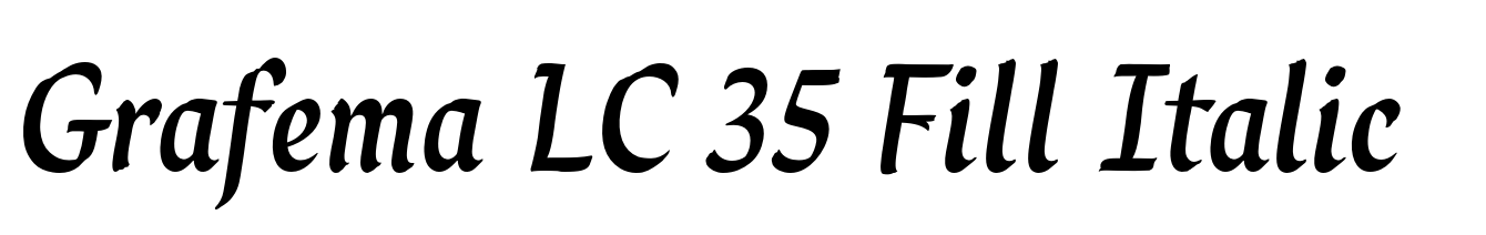 Grafema LC 35 Fill Italic