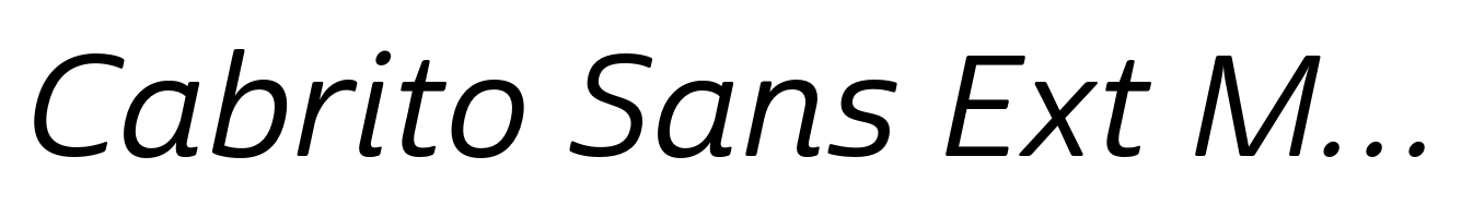 Cabrito Sans Ext Medium Italic