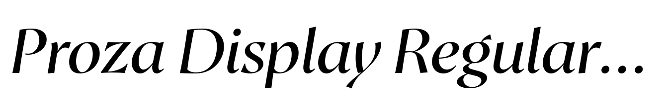 Proza Display Regular Italic