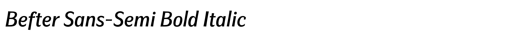 Befter Sans-Semi Bold Italic image