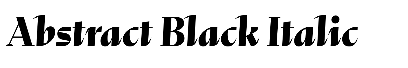 Abstract Black Italic