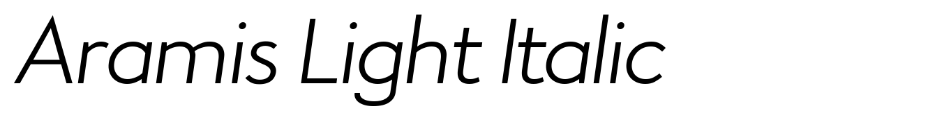 Aramis Light Italic