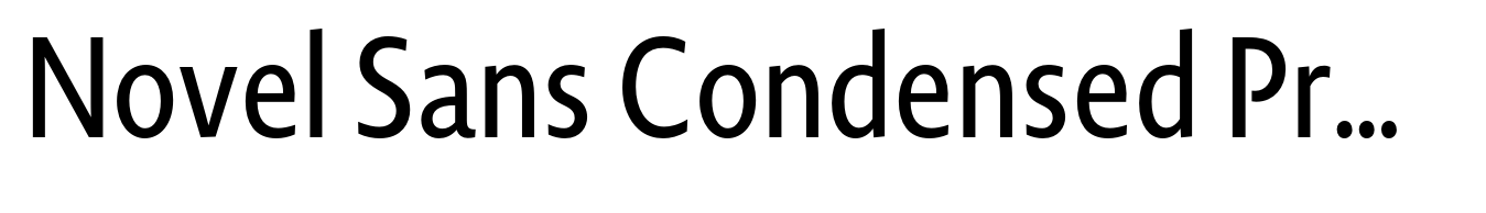 Novel Sans Condensed Pro Regular