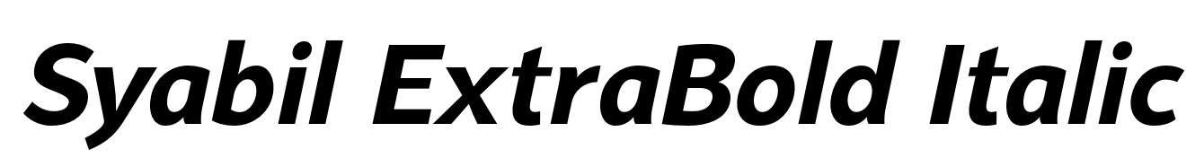 Syabil ExtraBold Italic