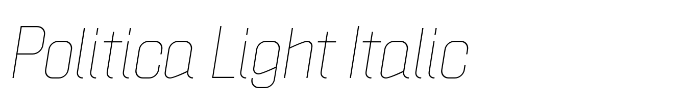 Politica Light Italic