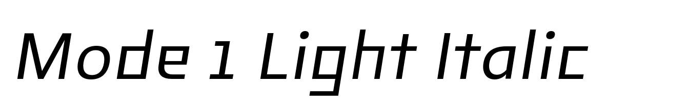 Mode 1 Light Italic
