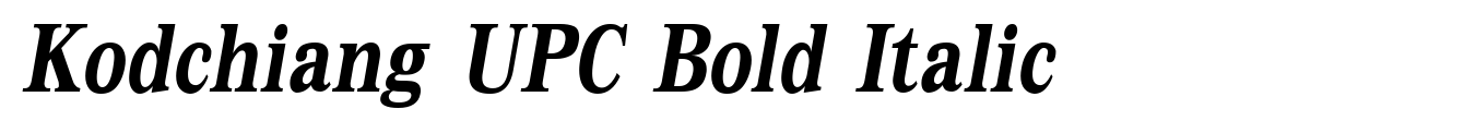 Kodchiang UPC Bold Italic